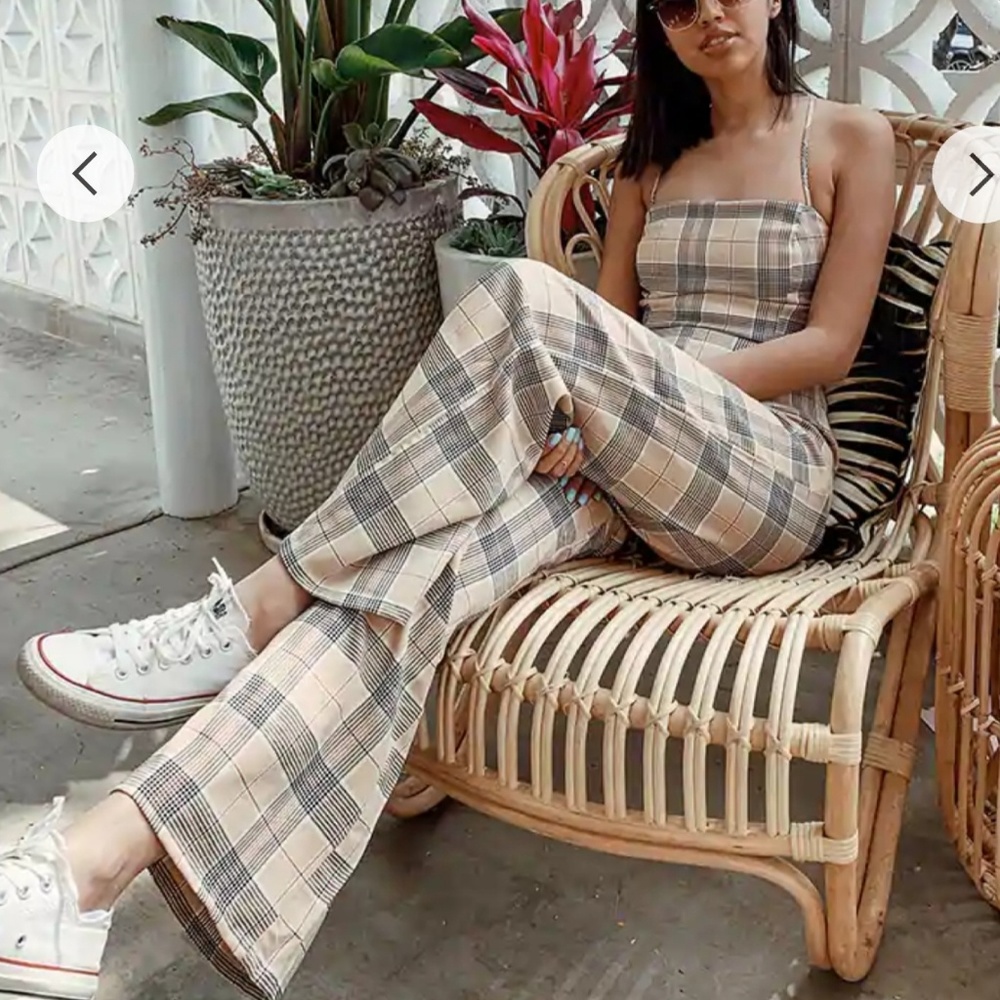 Plaid Jumpsuit